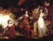 REYNOLDS, Sir Joshua Three Ladies adorning a term of Hymen Sweden oil painting artist
